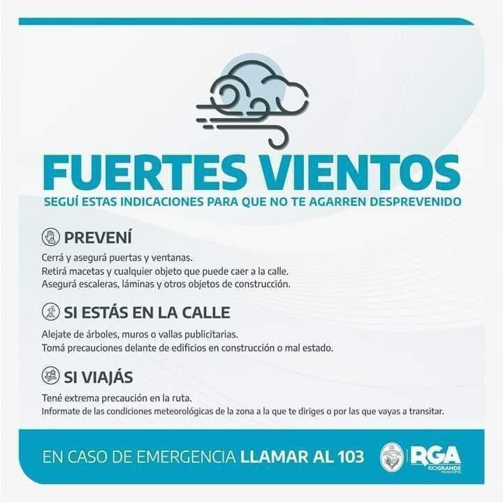 ESTE JUEVES RIGE ALERTA AMARILLA POR FUERTES VIENTOS