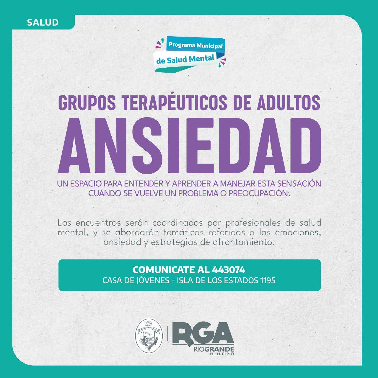 SE LANZAN LOS GRUPOS TERAPÉUTICOS DE ANSIEDAD EN CASA DE JÓVENES