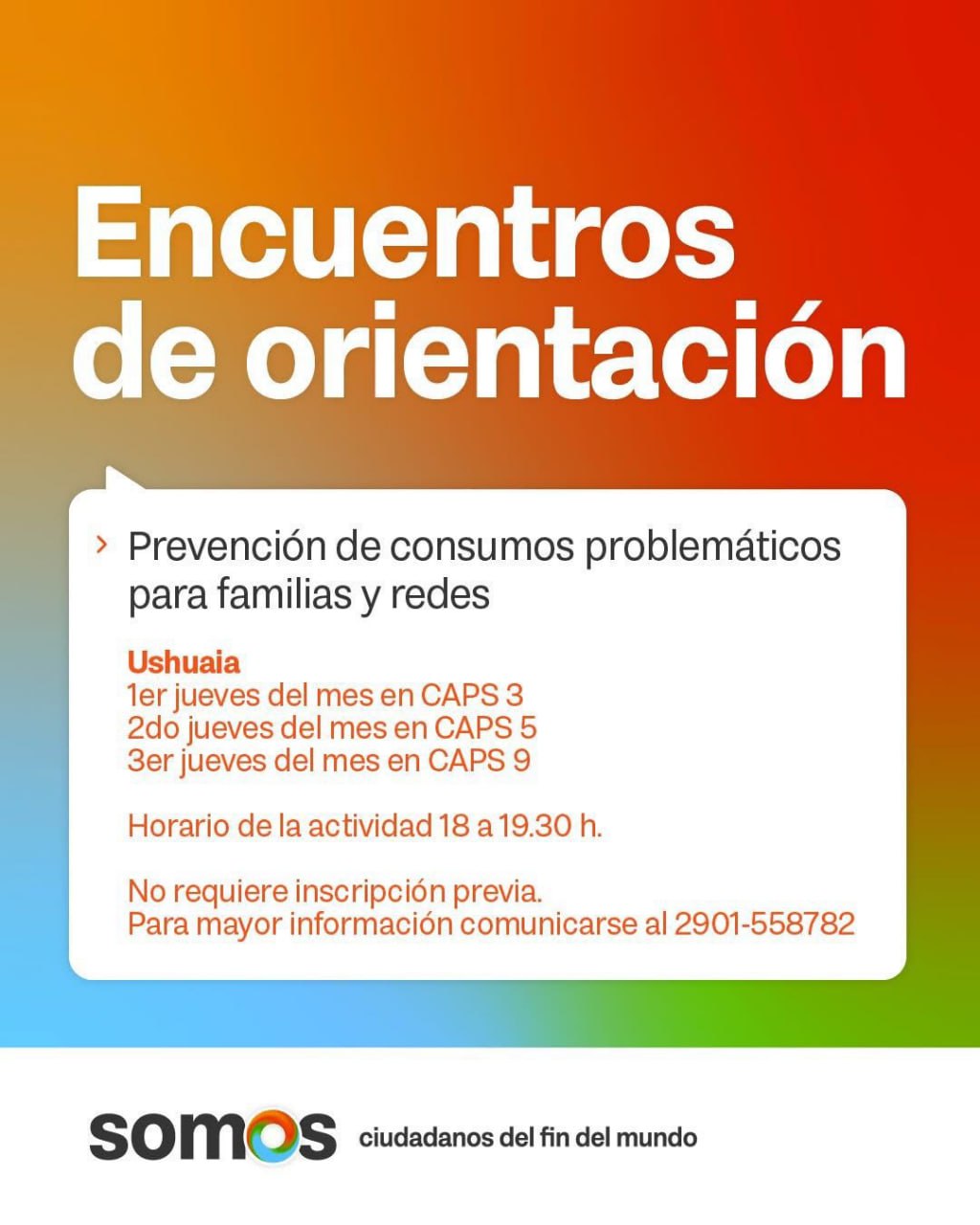 EL DISPOSITIVO DE “ORIENTACIÓN FAMILIAR” DE USHUAIA EXTENDIÓ SUS SERVICIOS EN ARTICULACIÓN CON CAPS