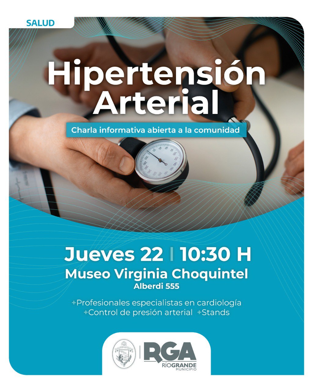 EL MUNICIPIO DE RÍO GRANDE REALIZARÁ UNA JORNADA SOBRE HIPERTENSIÓN ARTERIAL
