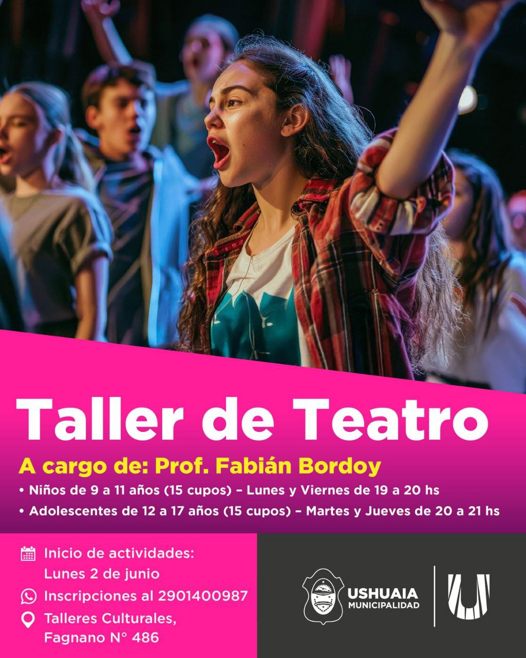 ABREN LAS INSCRIPCIONES AL TALLER DE TEATRO