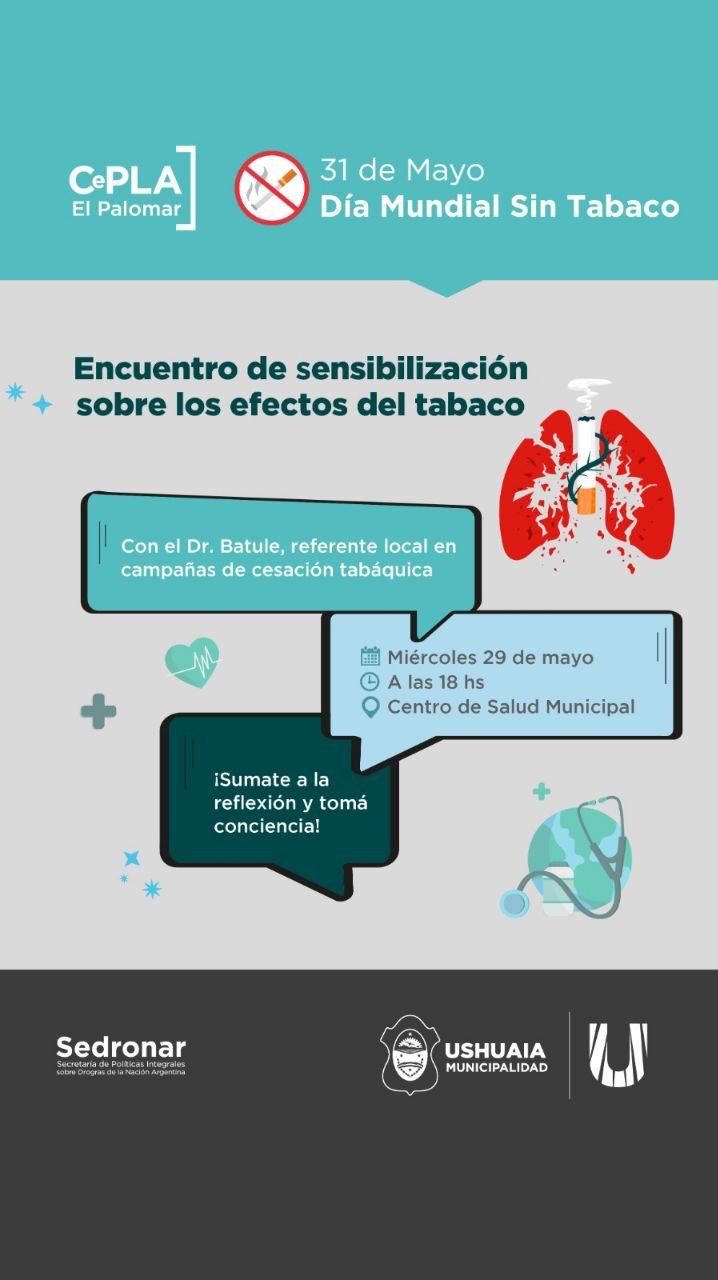 ENCUENTRO DE SENSIBILIZACIÓN POR EL DÍA MUNDIAL SIN TABACO EN EL CENTRO DE SALUD MUNICIPAL