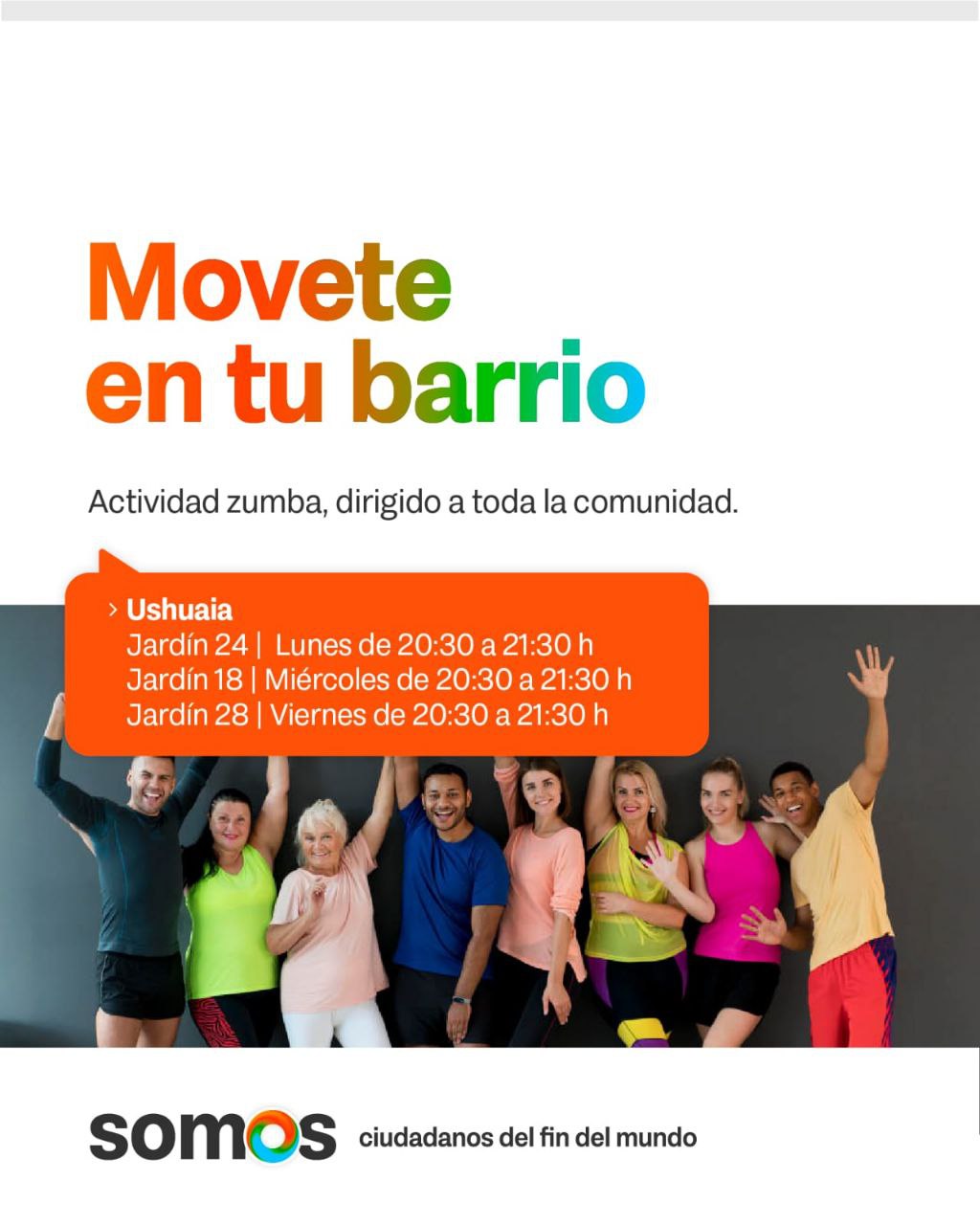 USHUAIA SE MUEVE AL RITMO DE LA ZUMBA CON EL PROGRAMA “MOVETE EN TU BARRIO”