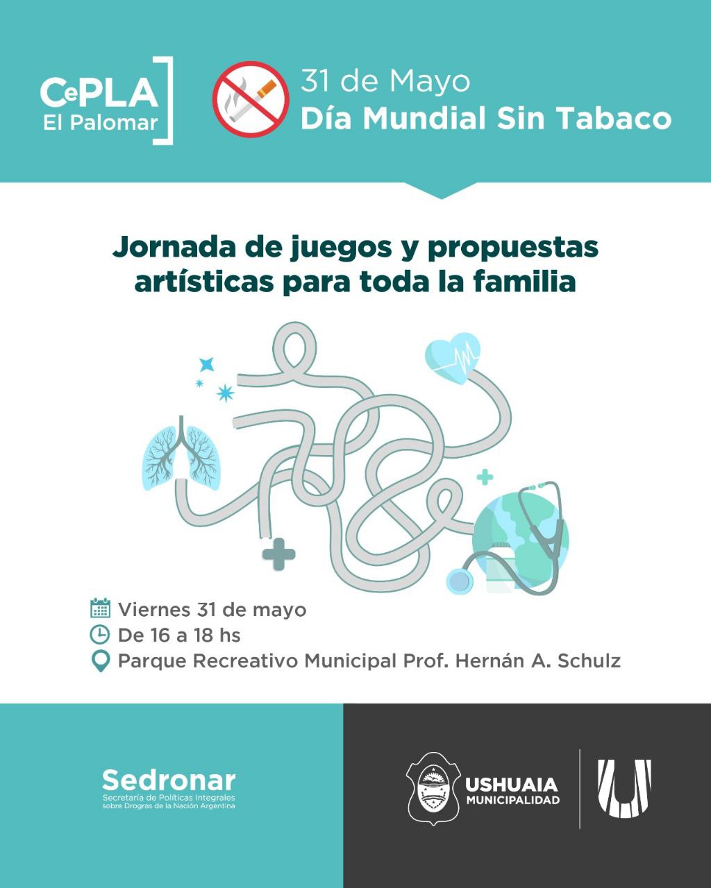 EL MUNICIPIO REALIZARÁ UNA JORNADA RECREATIVA POR EL DÍA MUNDIAL SIN TABACO EN EL PARQUE RECREATIVO