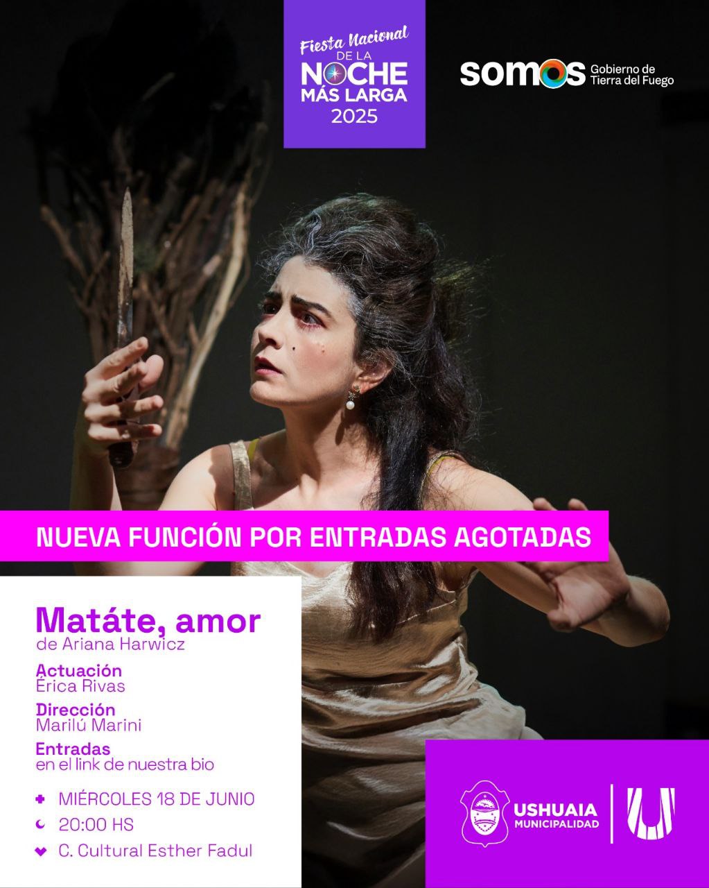 “LA NOCHE MÁS LARGA” SUMARÁ UNA NUEVA FUNCIÓN DE LA OBRA TEATRAL “MATÁTE, AMOR”
