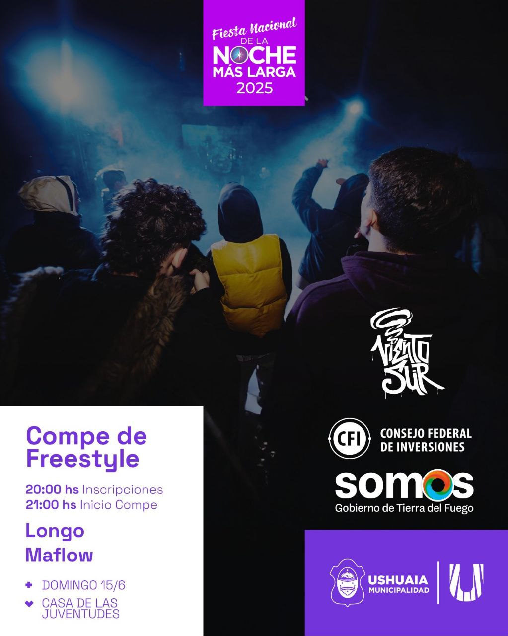 LA MUNICIPALIDAD DE USHUAIA PRESENTA EL CALENDARIO DE LA 1° NOCHE DE LA FIESTA NACIONAL DE LA “NOCHE MÁS LARGA 2025”