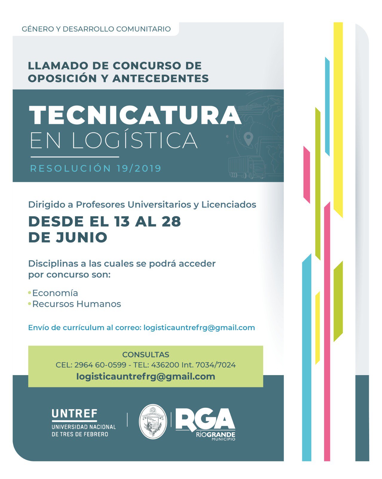 ESTE VIERNES ABRE LA INSCRIPCIÓN AL CONCURSO DOCENTE PARA LA TECNICATURA EN LOGÍSTICA