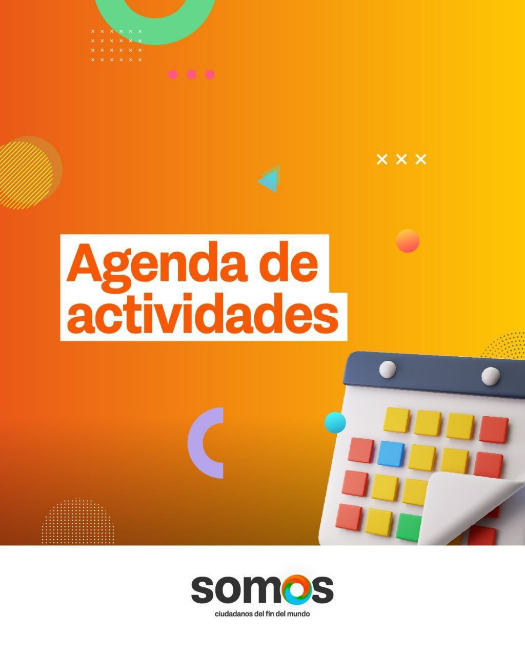 AGENDA DE ACTIVIDADES DEL FIN DE SEMANA