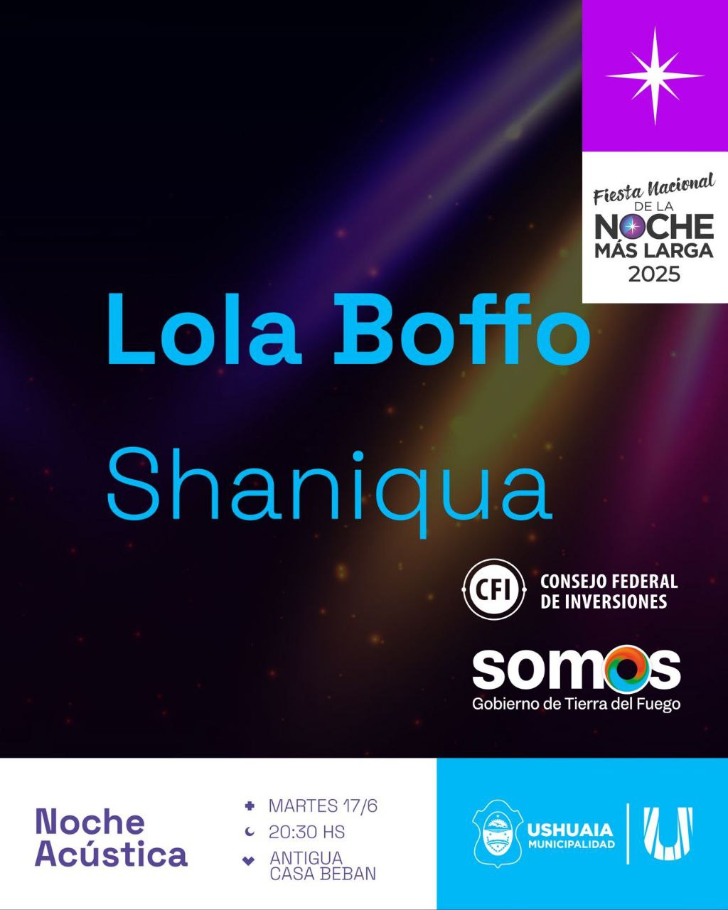 LA MUNICIPALIDAD DE USHUAIA IMPULSARÁ DIVERSAS ACTIVIDADES EL MARTES  17 POR LA FIESTA NACIONAL DE LA “NOCHE MÁS LARGA 2025”