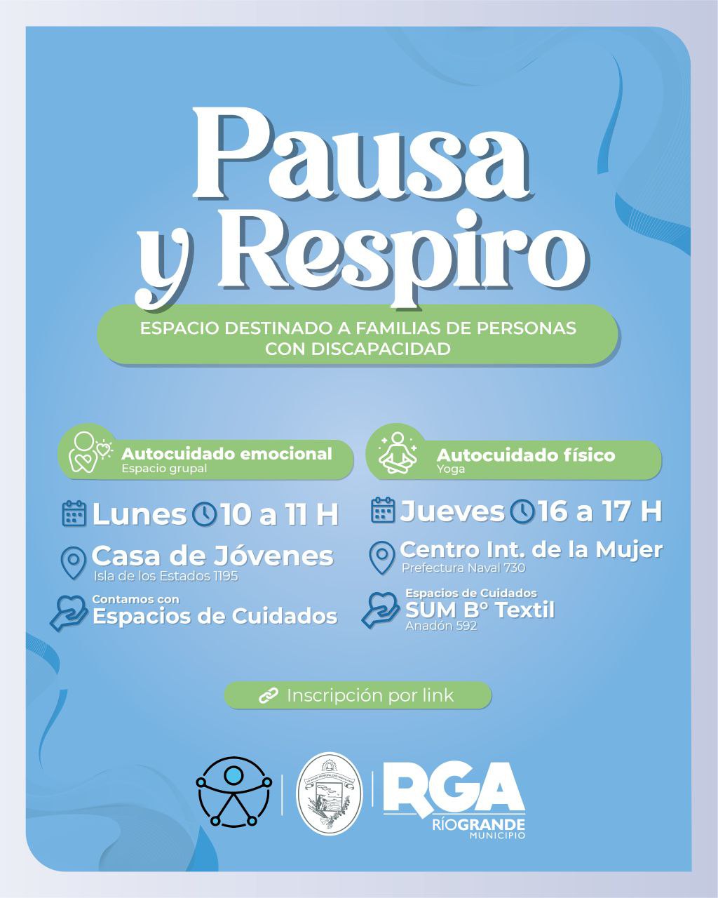 PAUSA Y RESPIRO: UN ESPACIO DESTINADO A FAMILIAS DE PERSONAS CON DISCAPACIDAD