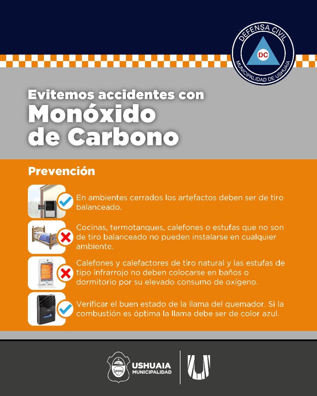 LA MUNICIPALIDAD RECUERDA RECOMENDACIONES PARA EVITAR INTOXICACIÓN POR MONÓXIDO DE CARBONO