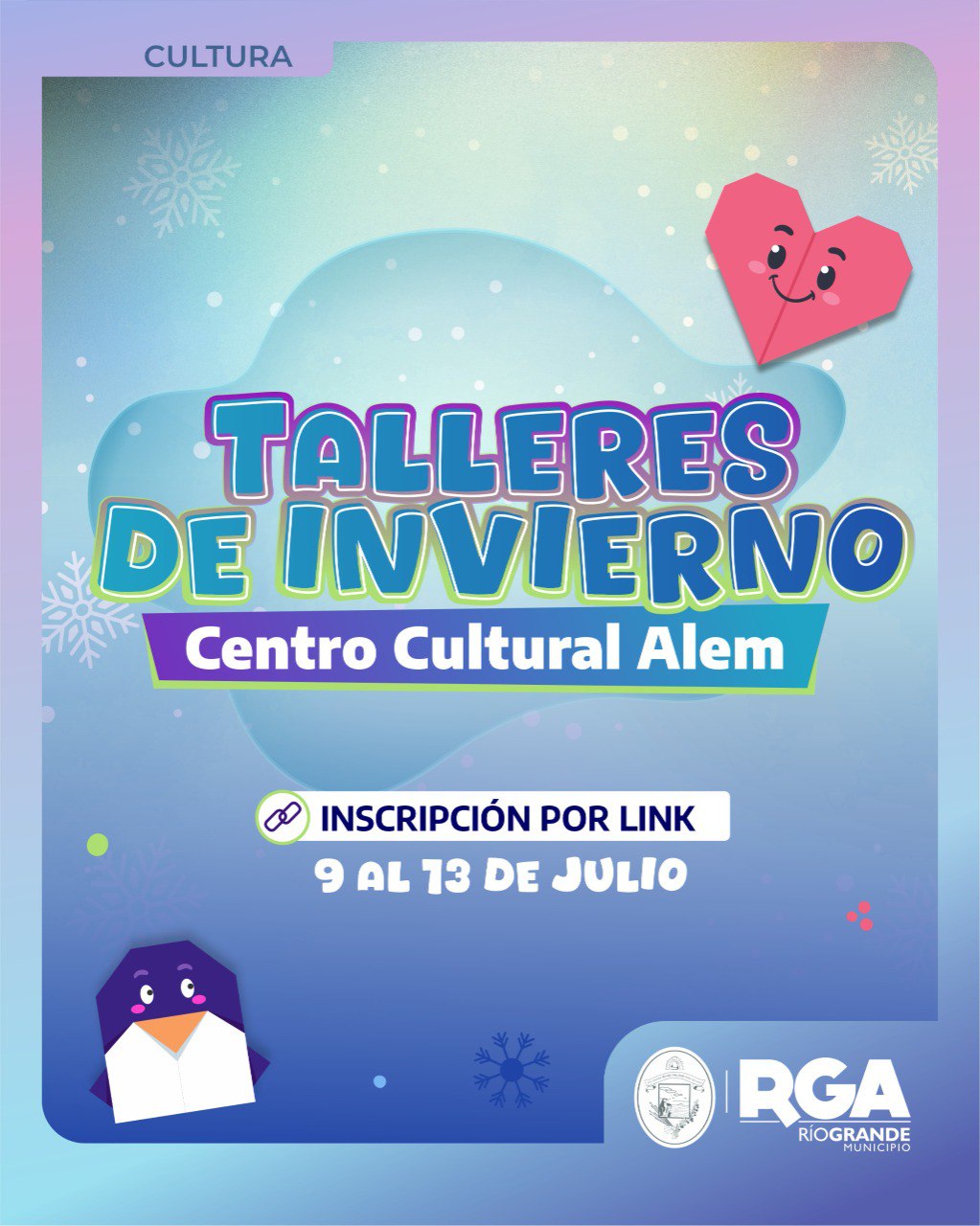 TALLERES DE INVIERNO EN EL CENTRO CULTURAL ALEM