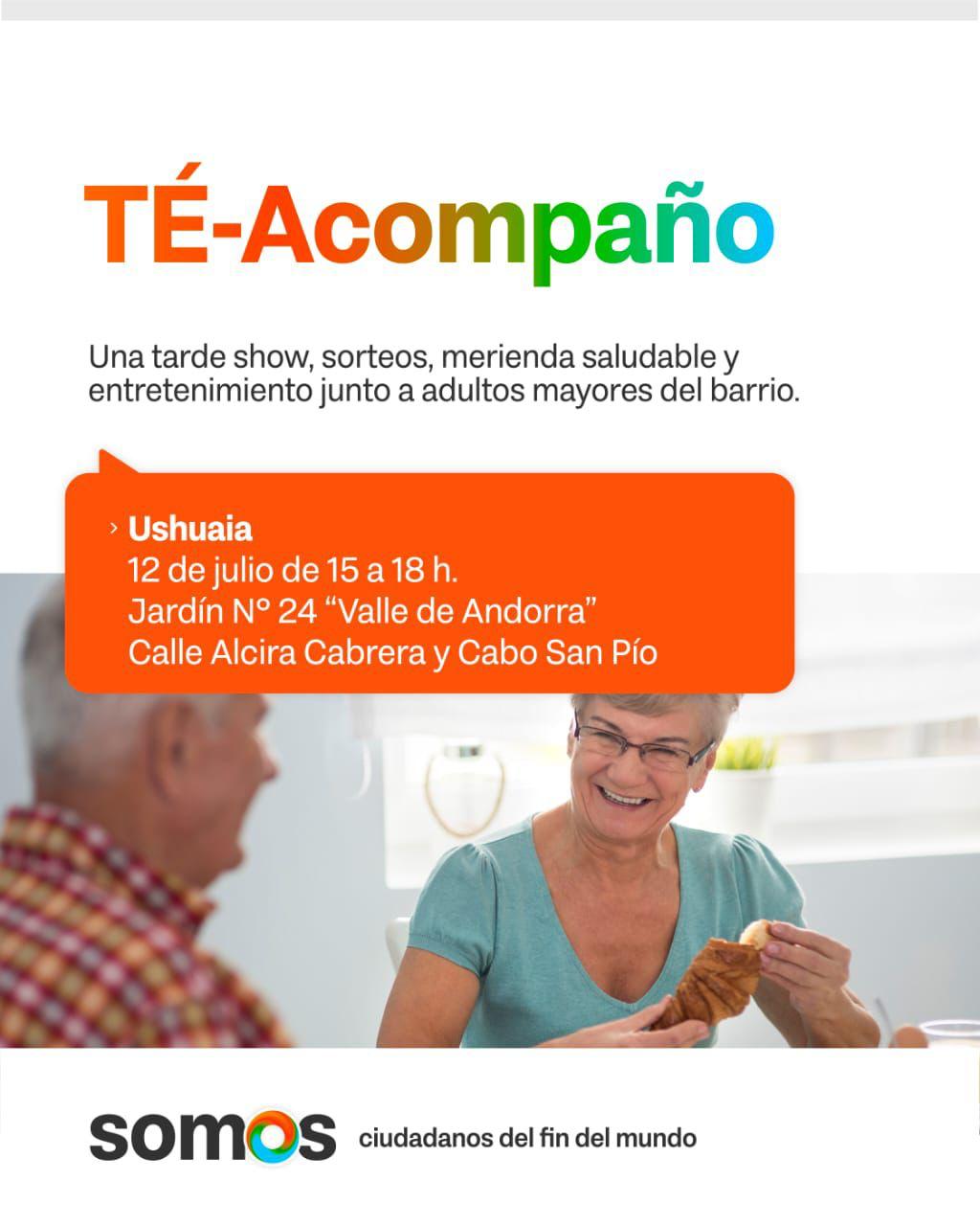 ‘TE-ACOMPAÑO’ LLEGA A USHUAIA PARA COMPARTIR UNA TARDE CON LAS PERSONAS MAYORES