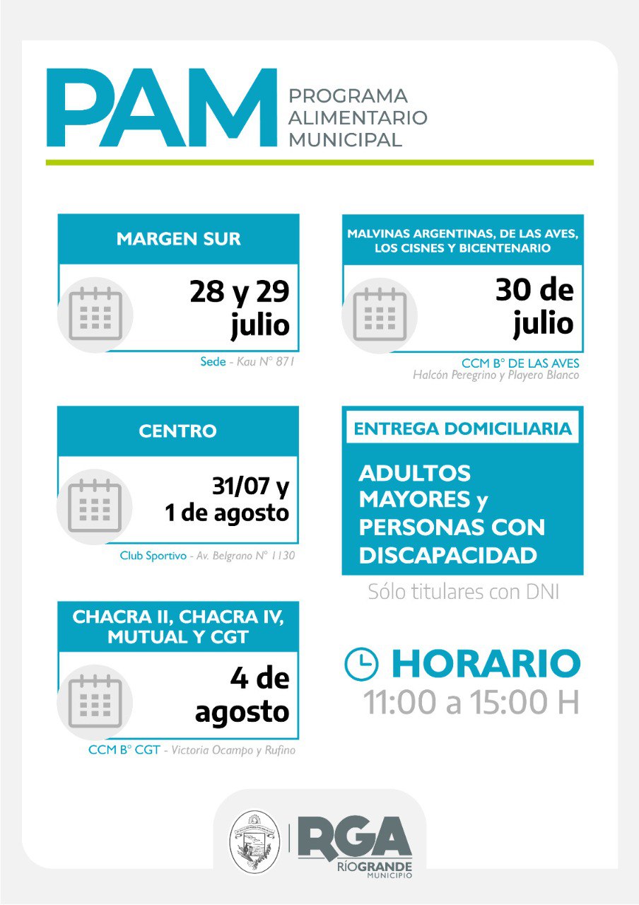 EL PRÓXIMO LUNES COMIENZA UNA NUEVA ENTREGA DE MÓDULOS ALIMENTARIOS