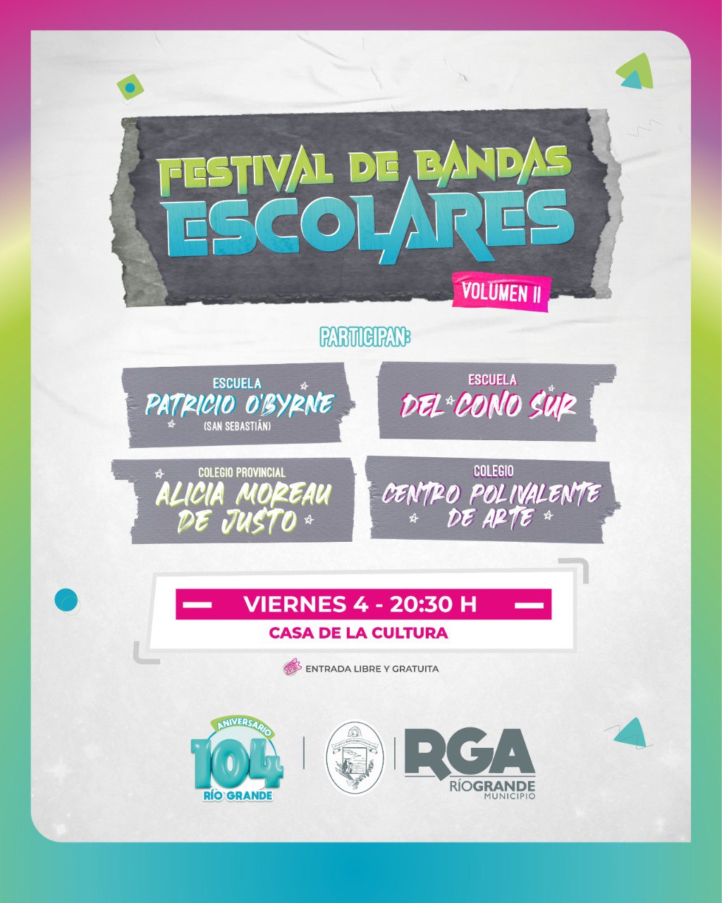 LLEGA EL VOLUMEN II DEL “FESTIVAL DE BANDAS ESCOLARES”