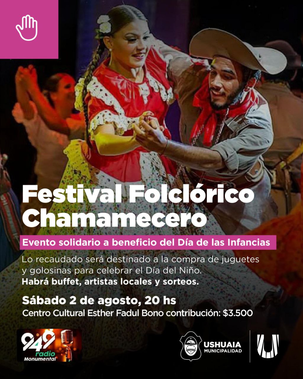 LA SECRETARÍA DE CULTURA Y EDUCACIÓN ACOMPAÑARÁ EL “FESTIVAL FOLCLÓRICO CHAMAMECERO” ESTE SÁBADO 2 EN EL ESTHER FADUL