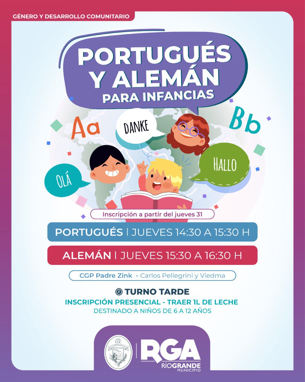 PORTUGUÉS Y ALEMÁN PARA LAS INFANCIAS