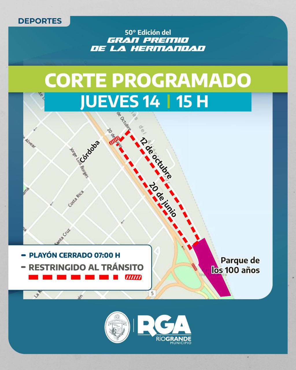 OPERATIVO DE TRÁNSITO POR LA RAMPA SIMBÓLICA DEL GRAN PREMIO DE LA HERMANDAD