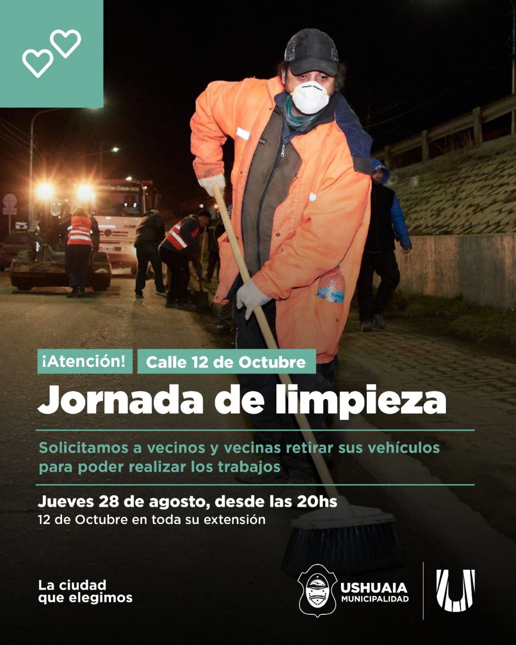 LA MUNICIPALIDAD DE USHUAIA CONTINÚA CON OPERATIVOS DE LIMPIEZA ESTE JUEVES Y VIERNES