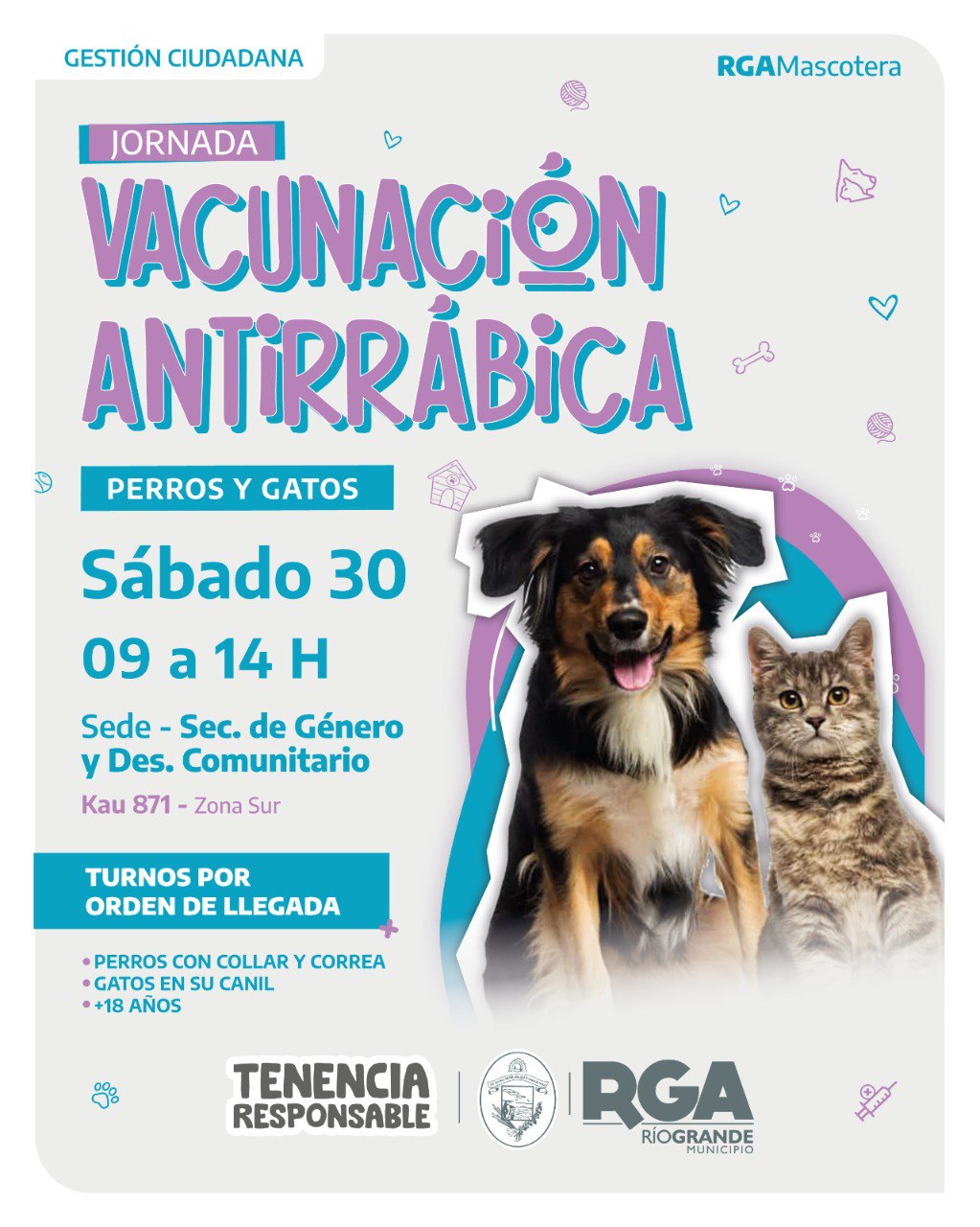 RGA MASCOTERA: EL MUNICIPIO ANUNCIA UNA NUEVA JORNADA DE VACUNACIÓN ANTIRRÁBICA