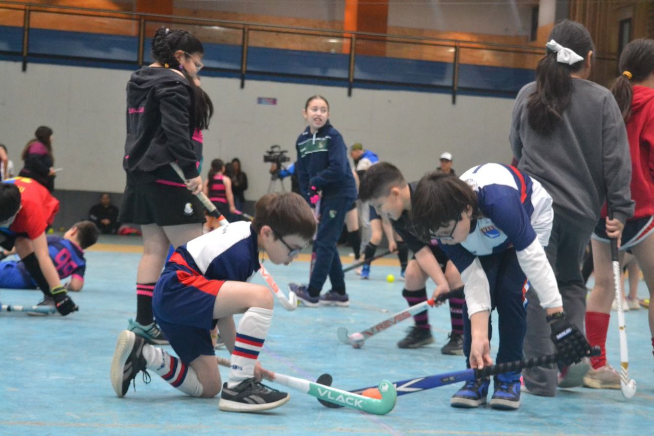 180 CHICOS Y CHICAS DE USHUAIA PARTICIPARON DE LA CLÍNICA DE HOCKEY PISTA DICTADA POR JUAN ELEICEGUI