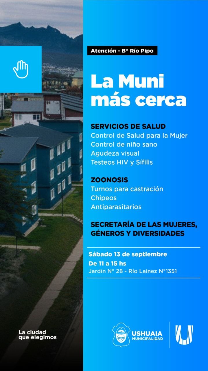 ESTE SÁBADO “LA MUNI MÁS CERCA” ESTARÁ EN LOS BARRIOS PIPO, KAUPÉN Y KYD