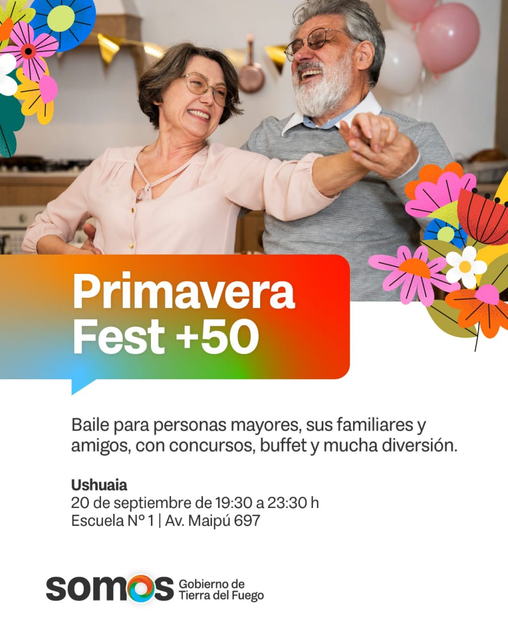 PRIMAVERA FEST +50 LLEGA A USHUAIA: UNA PROPUESTA PARA CELEBRAR EL ENCUENTRO Y LA ALEGRÍA