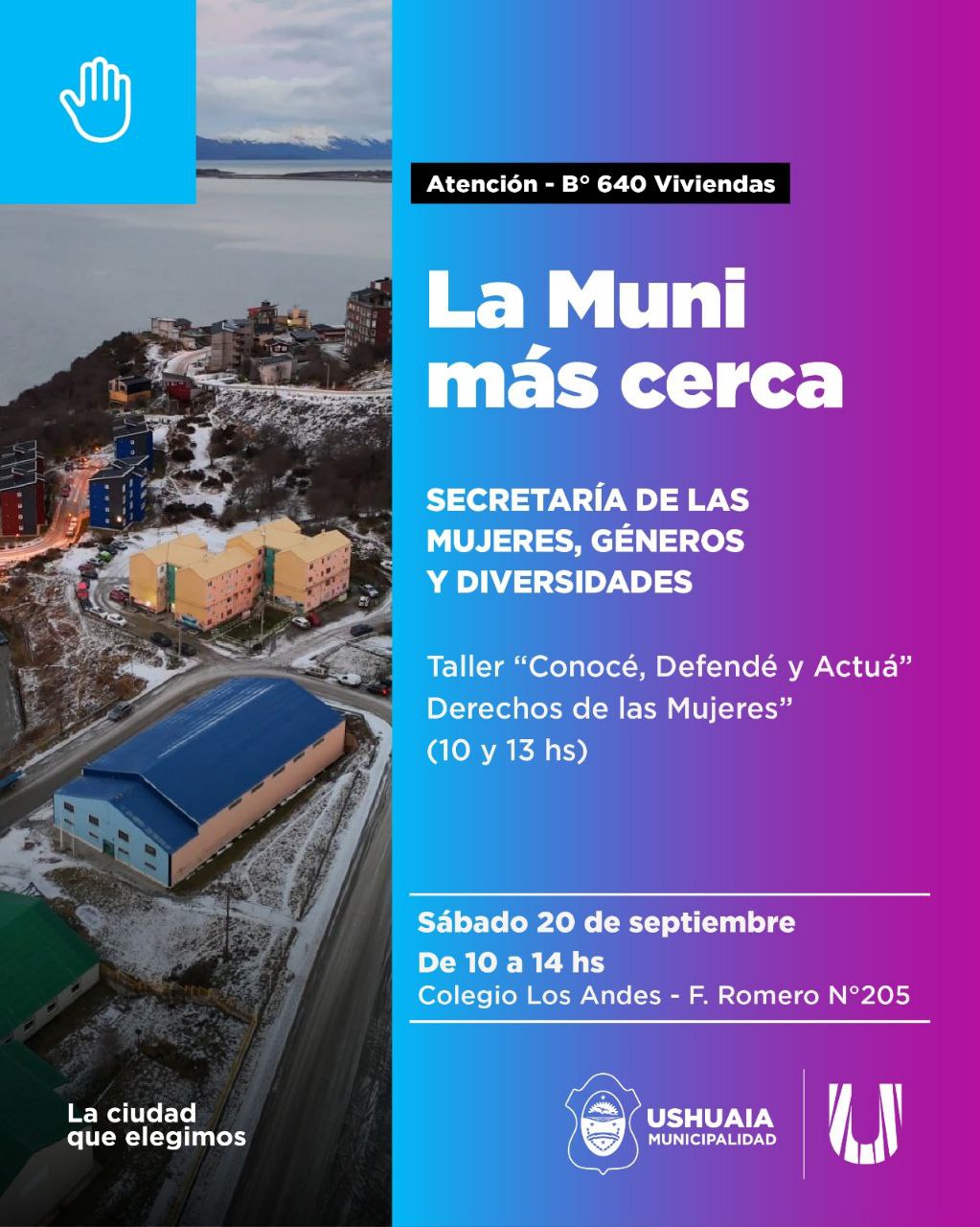 “LA MUNI MÁS CERCA” ESTARÁ ESTE SÁBADO EN EL KYD, KAUPÉN Y 640 VIVIENDAS