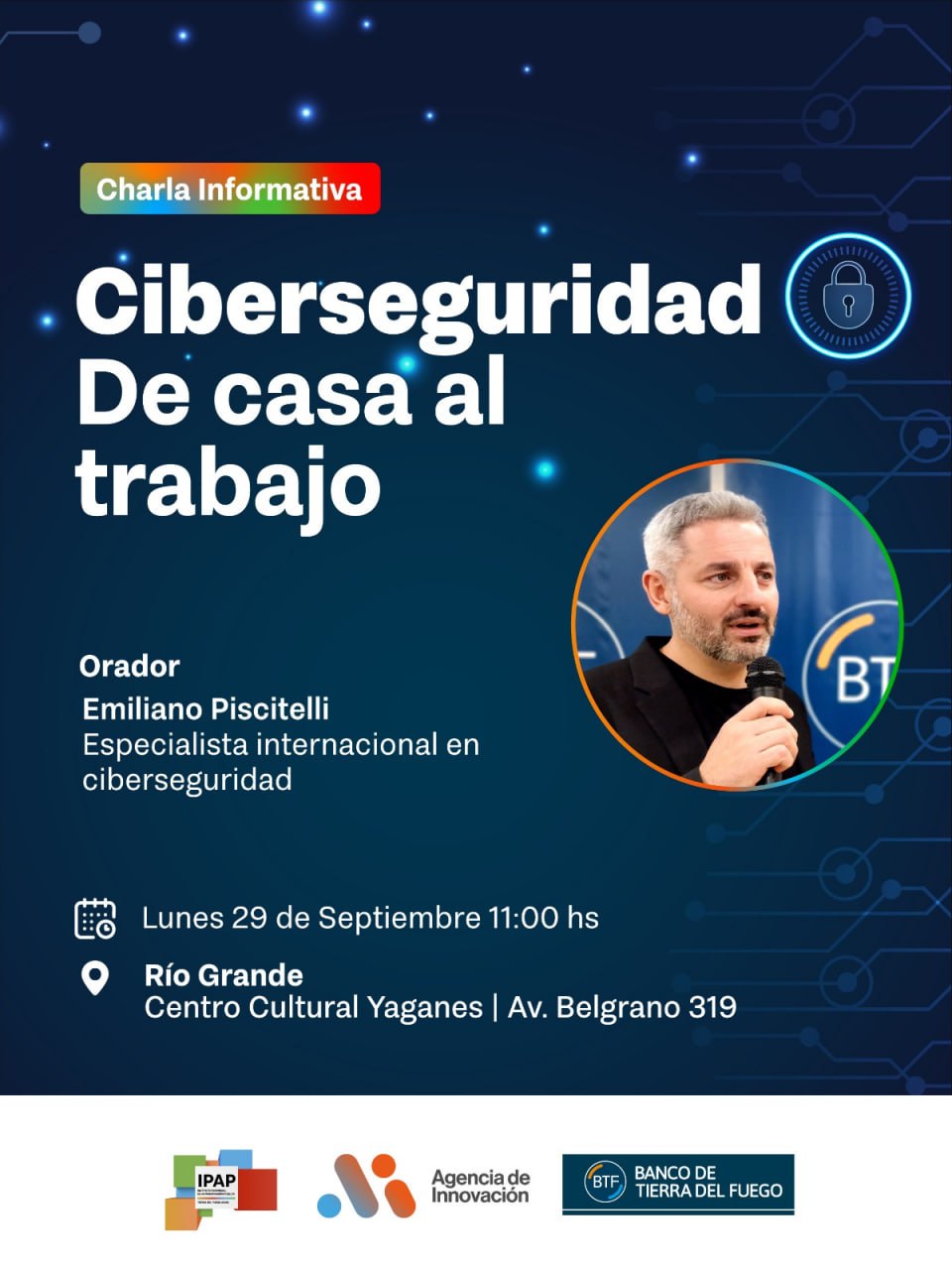 EL BTF INVITA A CHARLA ABIERTA Y GRATUITA SOBRE CIBERSEGURIDAD