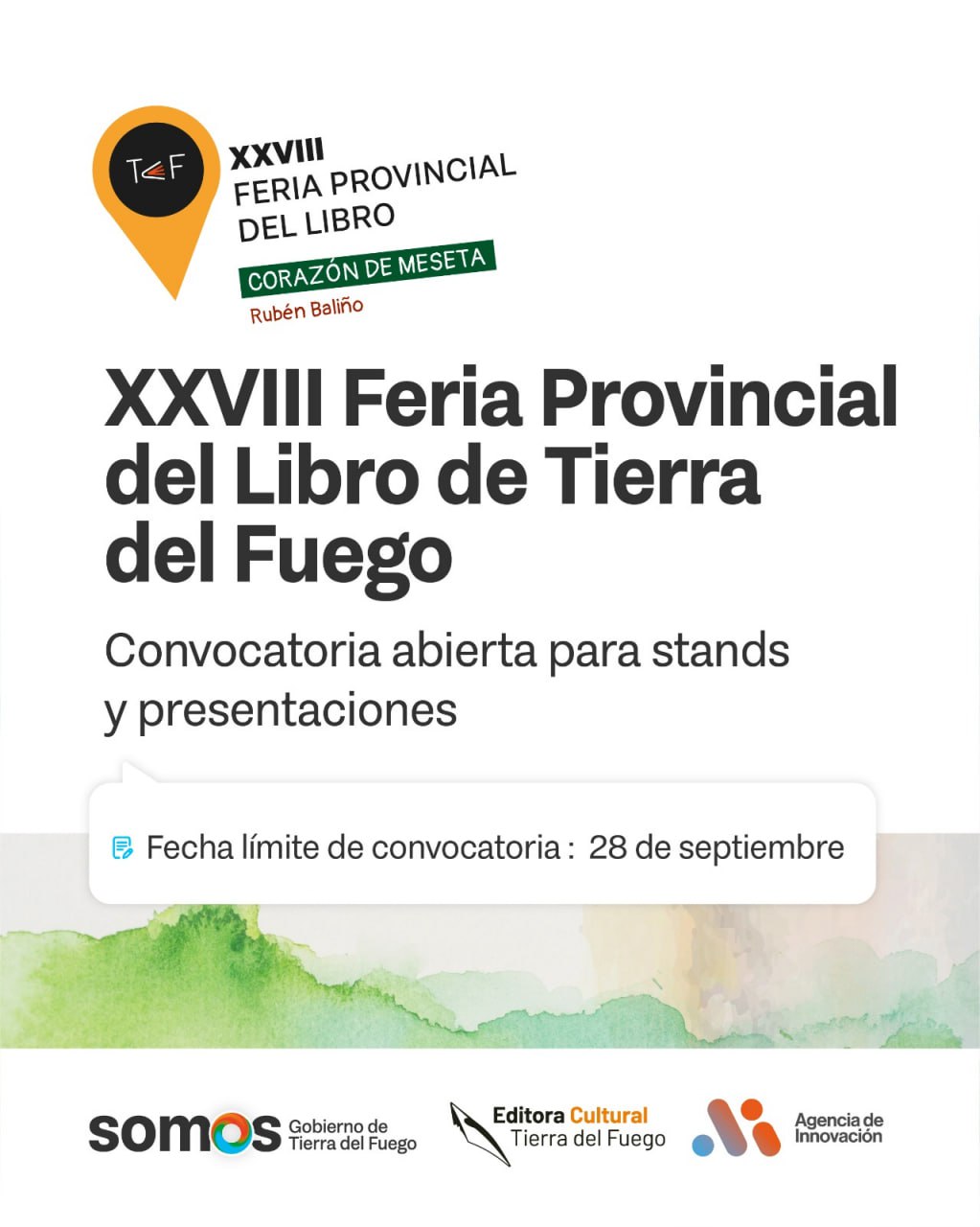 CONVOCATORIA ABIERTA PARA LA XXVIII FERIA PROVINCIAL DEL LIBRO