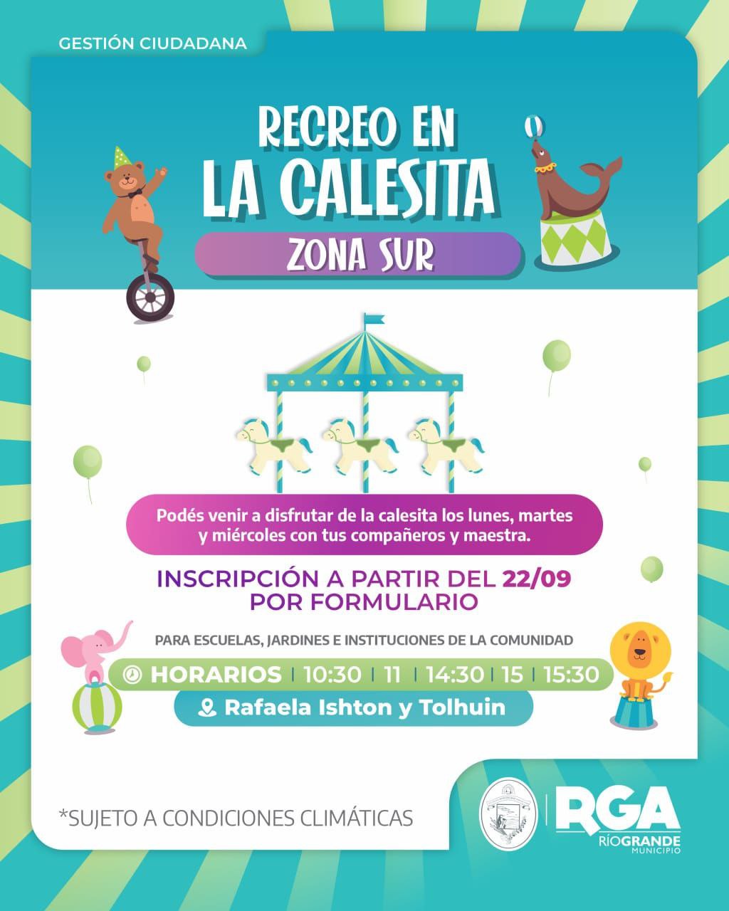 RECREO EN LA CALESITA DE ZONA SUR
