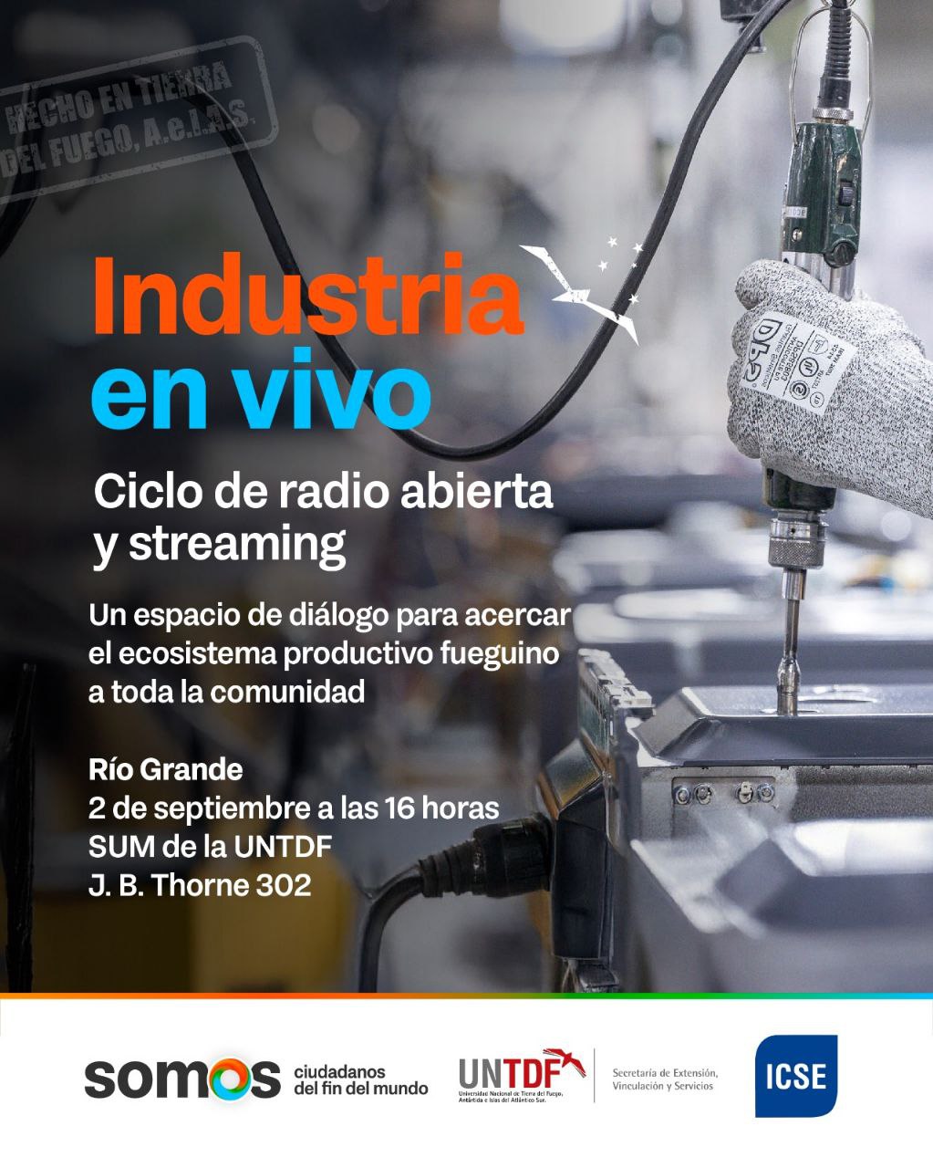 “INDUSTRIA EN VIVO”: GOBIERNO REALIZARÁ UN CICLO DE RADIO ABIERTA Y STREAMING