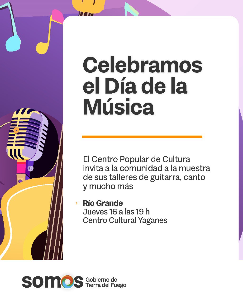 EL CENTRO POPULAR DE CULTURA CELEBRARÁ EL DÍA DE LA MÚSICA EN TODA LA PROVINCIA