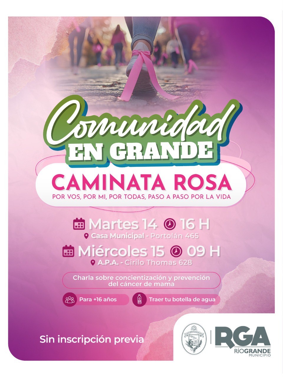 “COMUNIDAD EN GRANDE” SE SUMA A LA LUCHA CONTRA EL CÁNCER DE MAMA