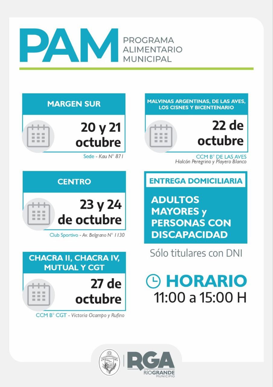 EL PRÓXIMO LUNES ARRANCA LA ENTREGA DE MÓDULOS ALIMENTARIOS