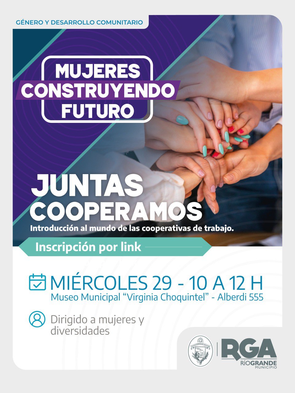 SUMATE A LA CAPACITACIÓN “JUNTAS COOPERAMOS: INTRODUCCIÓN AL MUNDO DE LAS COOPERATIVAS DE TRABAJO”