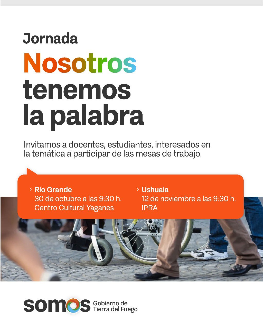 EN EL MES DE LA EDUCACIÓN INCLUSIVA SE LLEVARÁ ADELANTE LA JORNADA “NOSOTROS TENEMOS LA PALABRA”