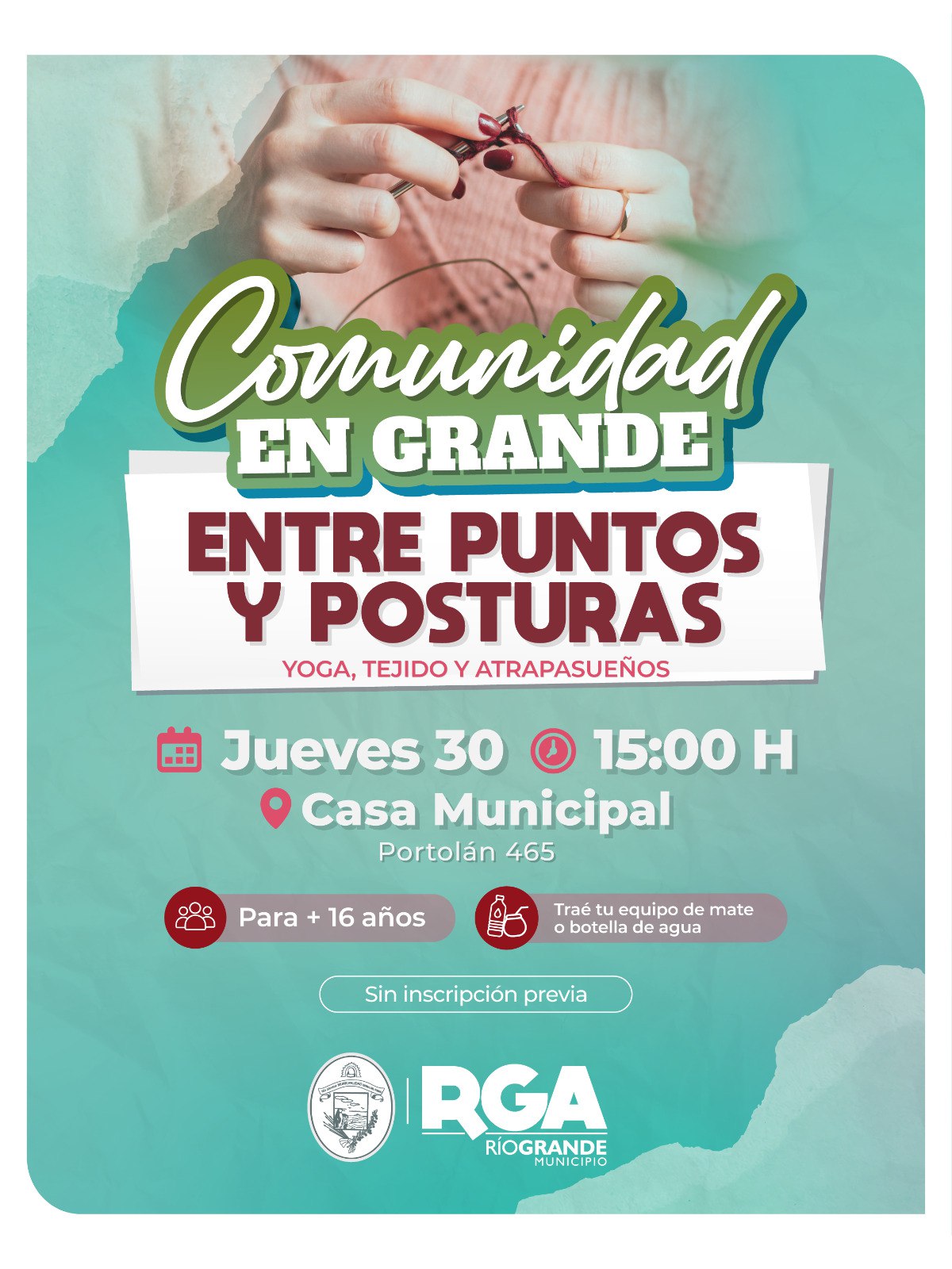 COMUNIDAD EN GRANDE: “ENTRE PUNTOS Y POSTURAS”, UNA TARDE DE BIENESTAR Y CREATIVIDAD