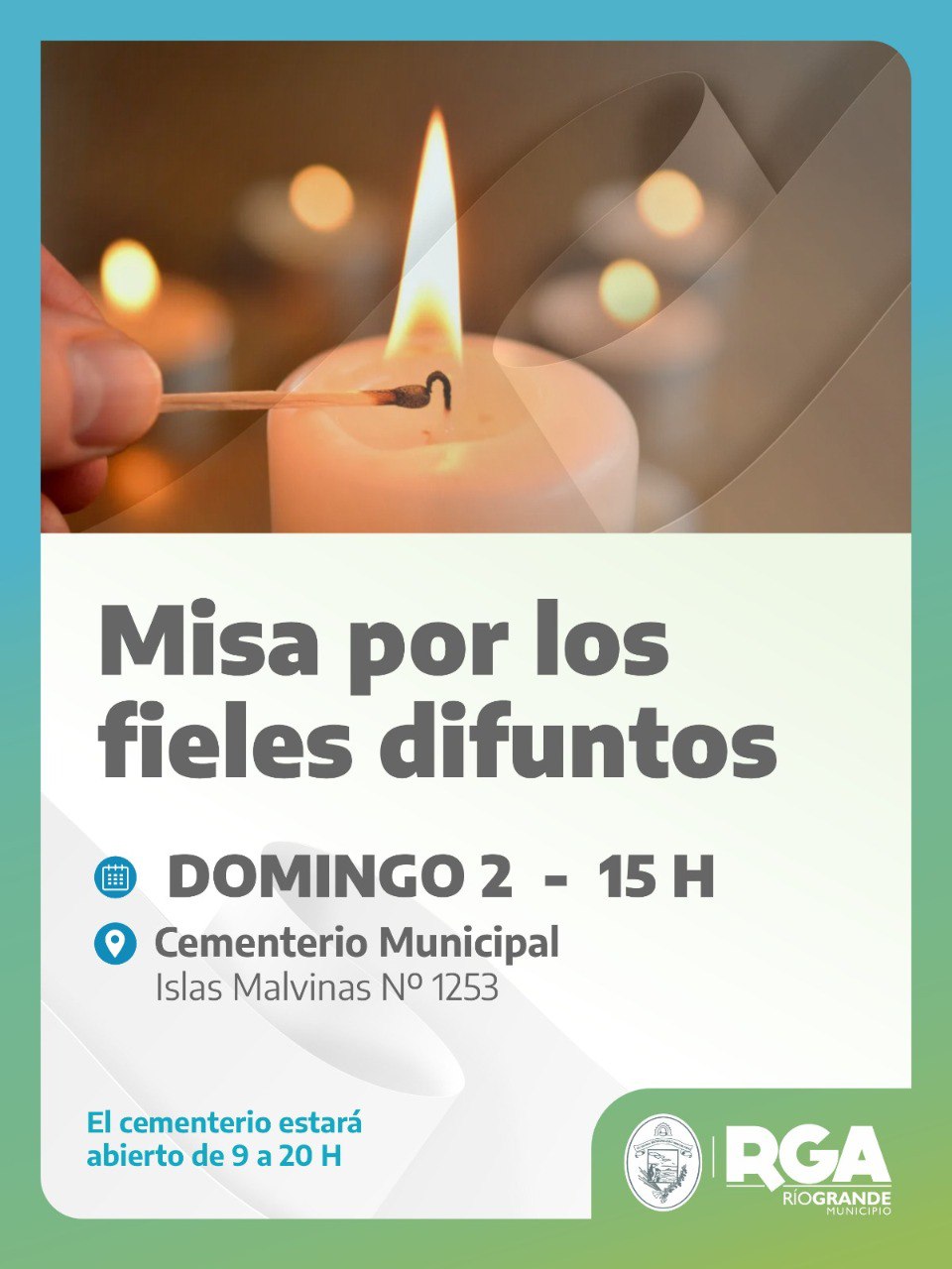 EL 2 DE NOVIEMBRE SE REALIZARÁ LA MISA POR LOS FIELES DIFUNTOS