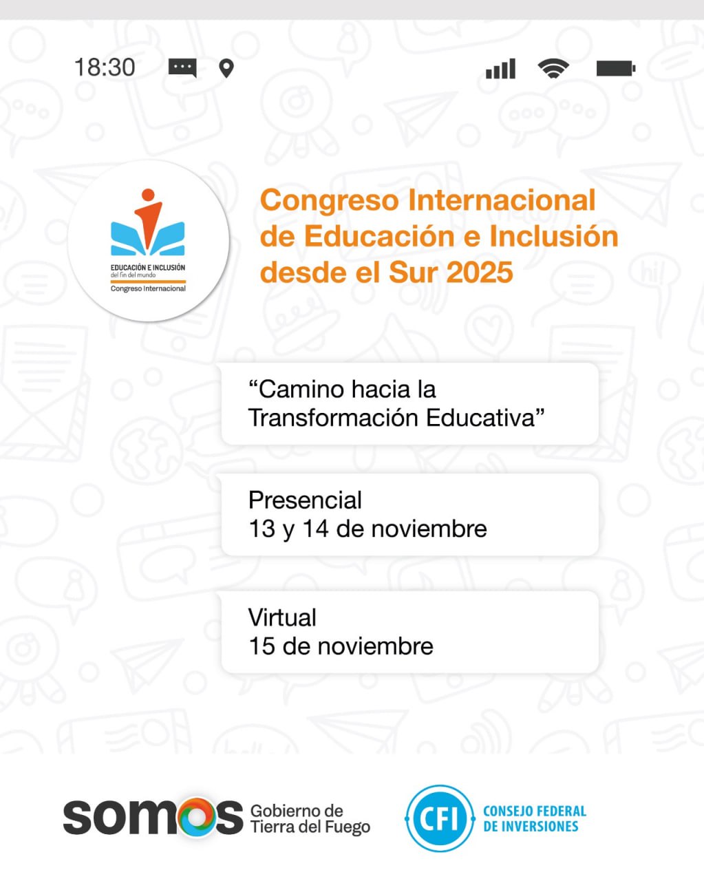 HAY MÁS DE 2 MIL INSCRIPTOS PARA EL CONGRESO INTERNACIONAL DE EDUCACIÓN E INCLUSIÓN DESDE EL SUR 2025