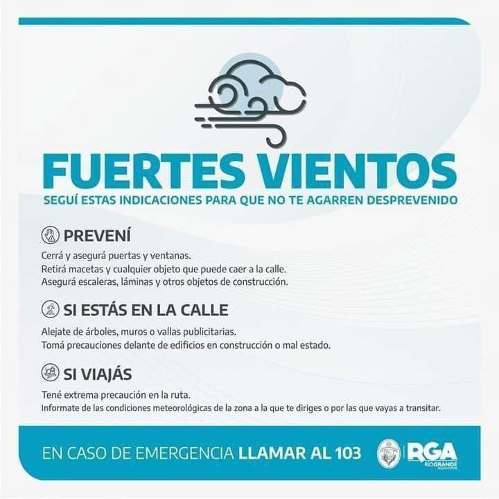 ESTE MIÉRCOLES RIGE ALERTA AMARILLA POR FUERTES VIENTOS