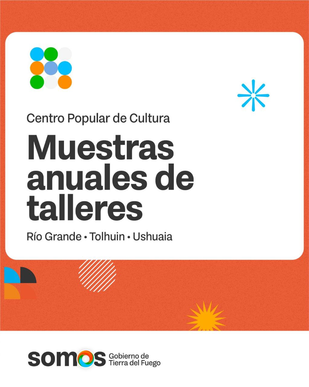 EL CENTRO POPULAR DE CULTURA PRESENTARÁ LA MUESTRA ANUAL DE TALLERES ARTÍSTICOS FORMATIVOS EN TODA LA PROVINCIA