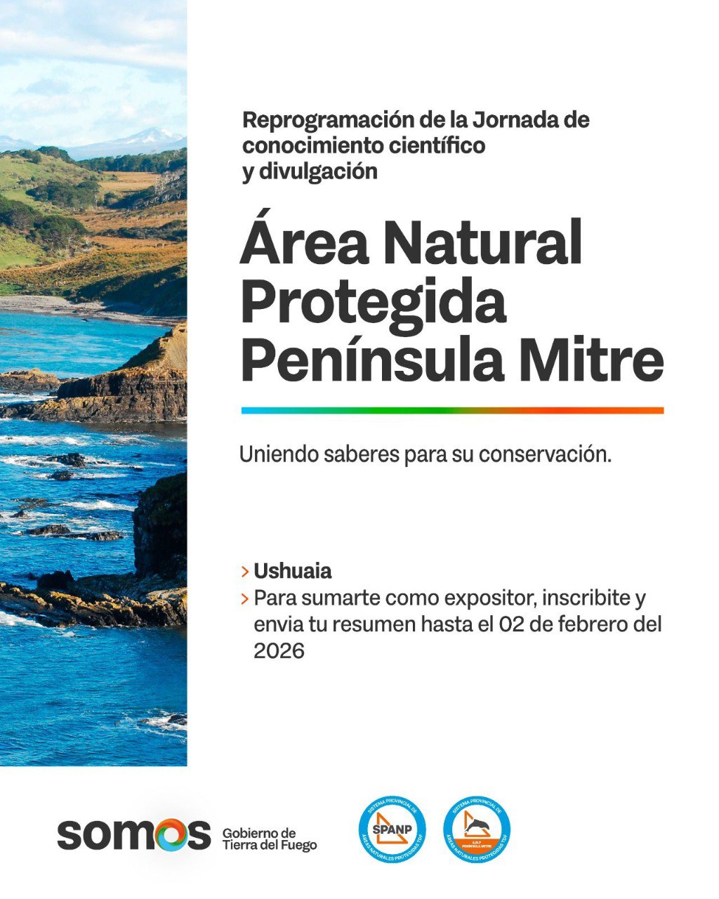 SE REPROGRAMÓ LA JORNADA DE CONOCIMIENTO CIENTÍFICO Y DIVULGACIÓN SOBRE EL ÁREA NATURAL PROTEGIDA PENÍNSULA MITRE