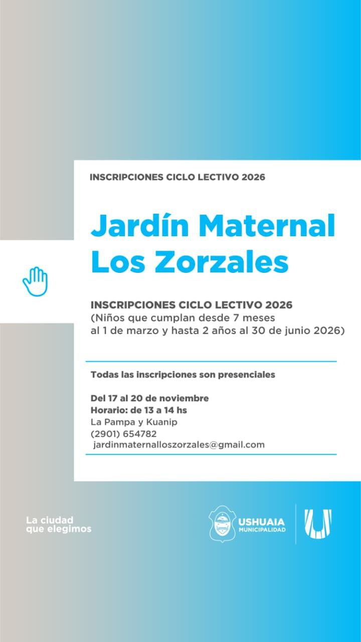 ABREN LAS INSCRIPCIONES AL JARDÍN MATERNAL “LOS ZORZALES” PARA EL CICLO LECTIVO 2026