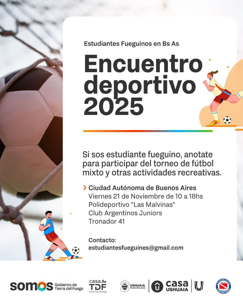 ENCUENTRO DEPORTIVO PARA ESTUDIANTES FUEGUINOS EN BUENOS AIRES