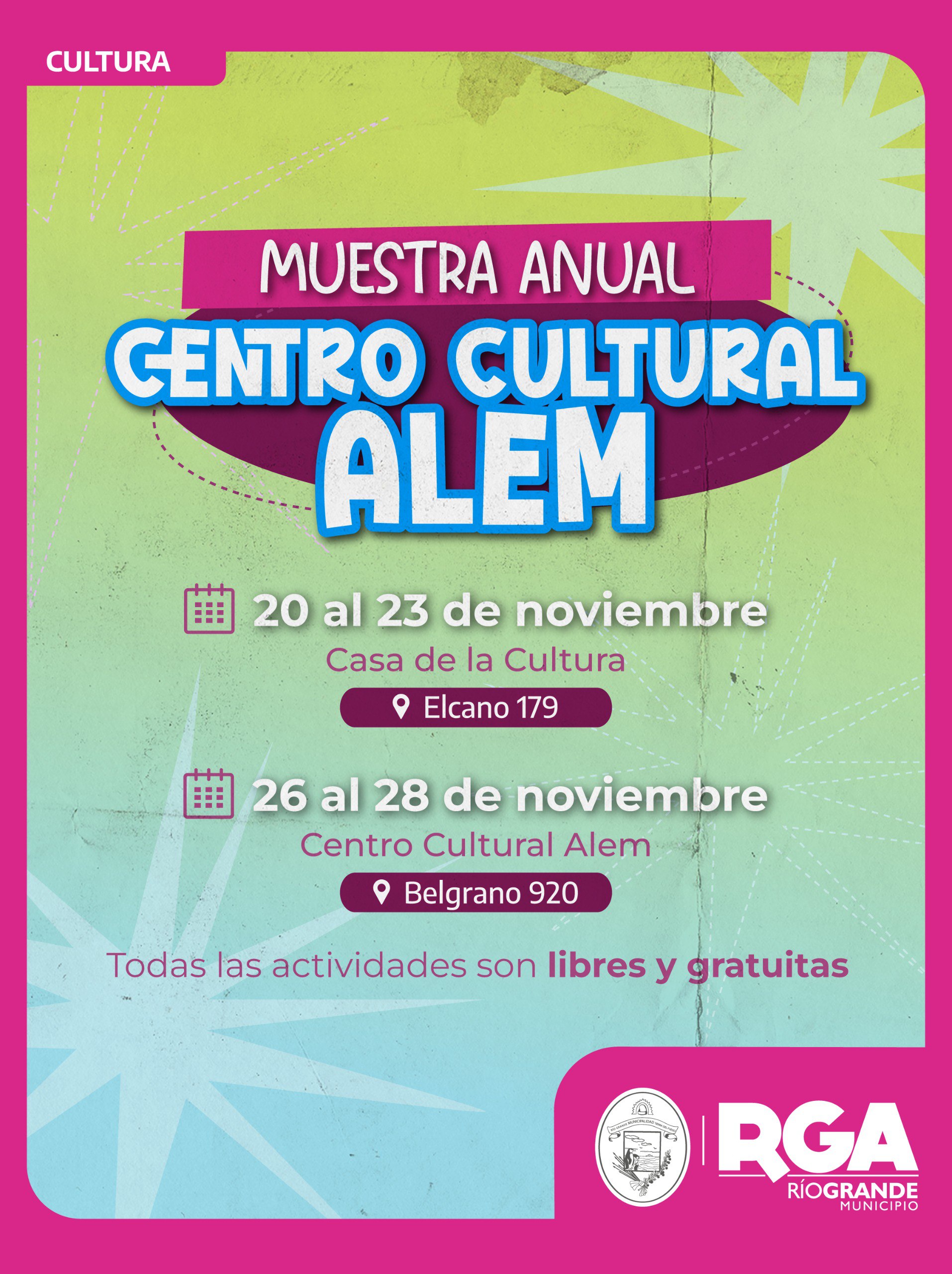 ESTE JUEVES COMIENZA LA MUESTRA ANUAL DE LOS TALLERES DEL CENTRO CULTURAL ALEM
