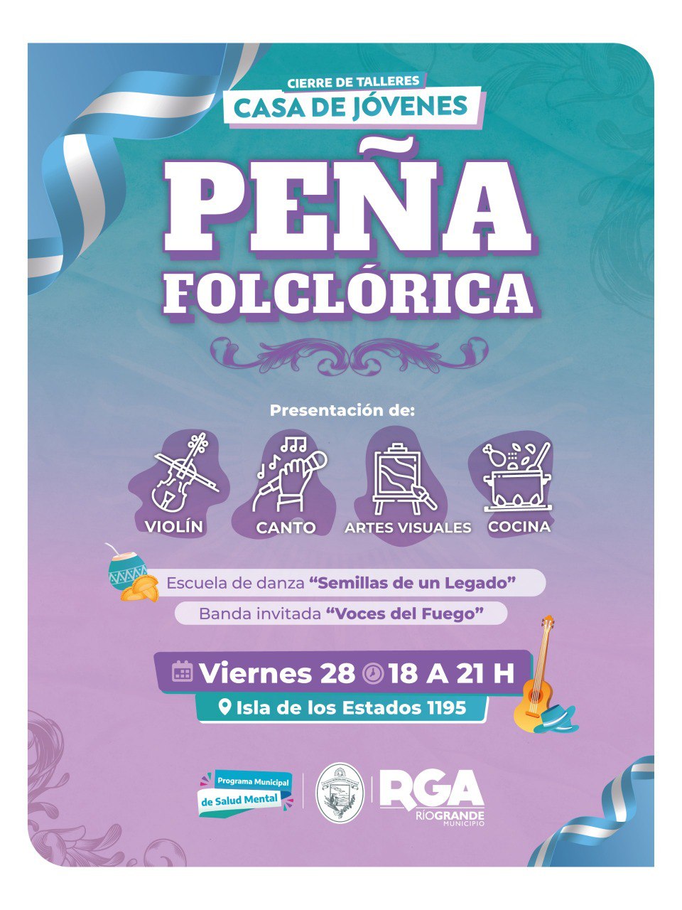 CON UNA PEÑA FOLKLÓRICA, SE REALIZARÁ EL CIERRE ANUAL DE LOS TALLERES DE CASA DE JÓVENES