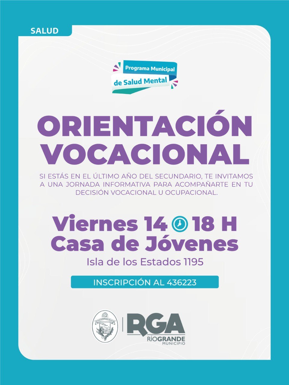 EL MUNICIPIO BRINDARÁ UNA NUEVA JORNADA DE ORIENTACIÓN VOCACIONAL PARA ESTUDIANTES DEL ÚLTIMO AÑO