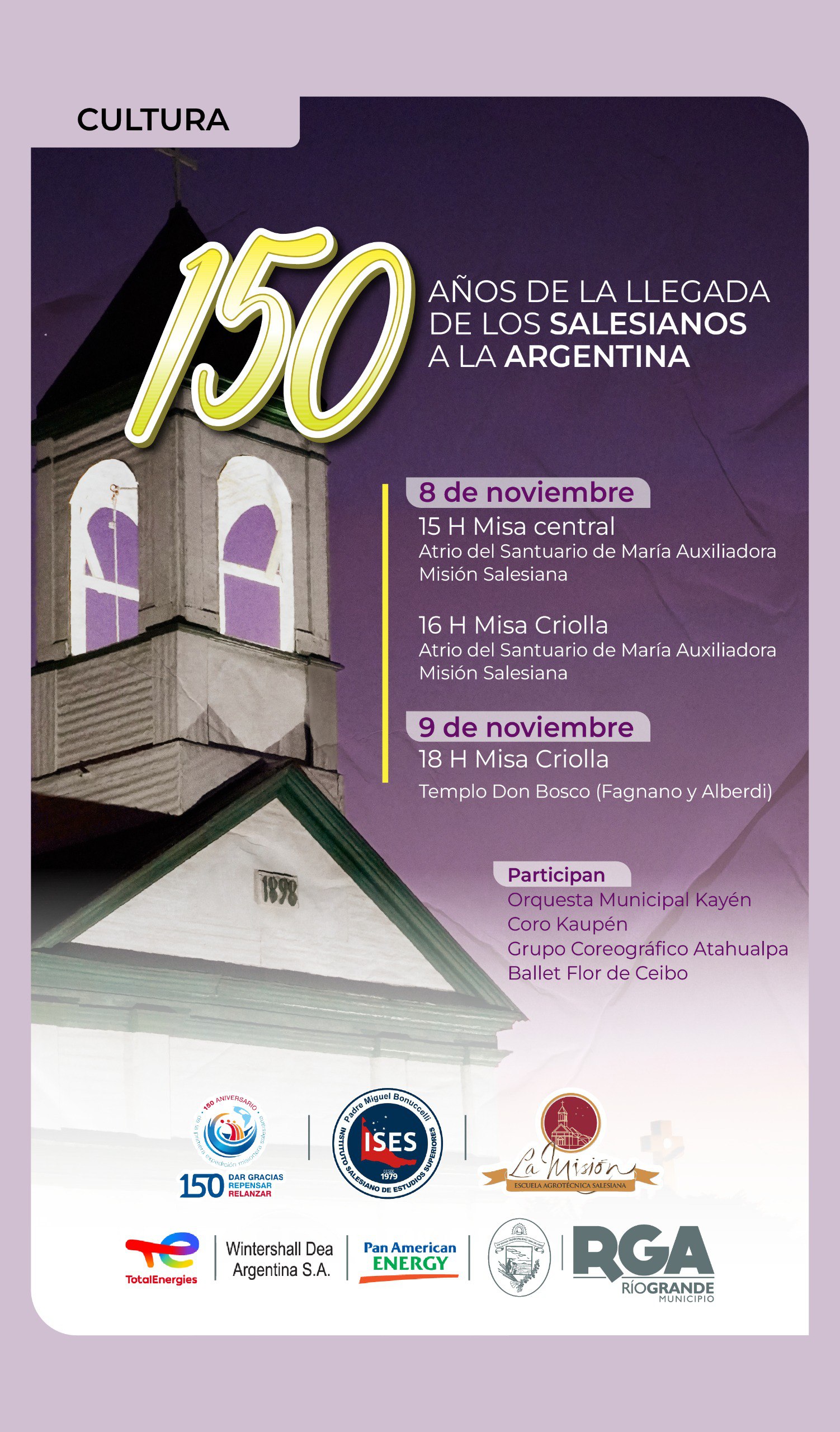 EL MUNICIPIO ACOMPAÑA LOS 150 AÑOS DE PRESENCIA SALESIANA EN LA ARGENTINA