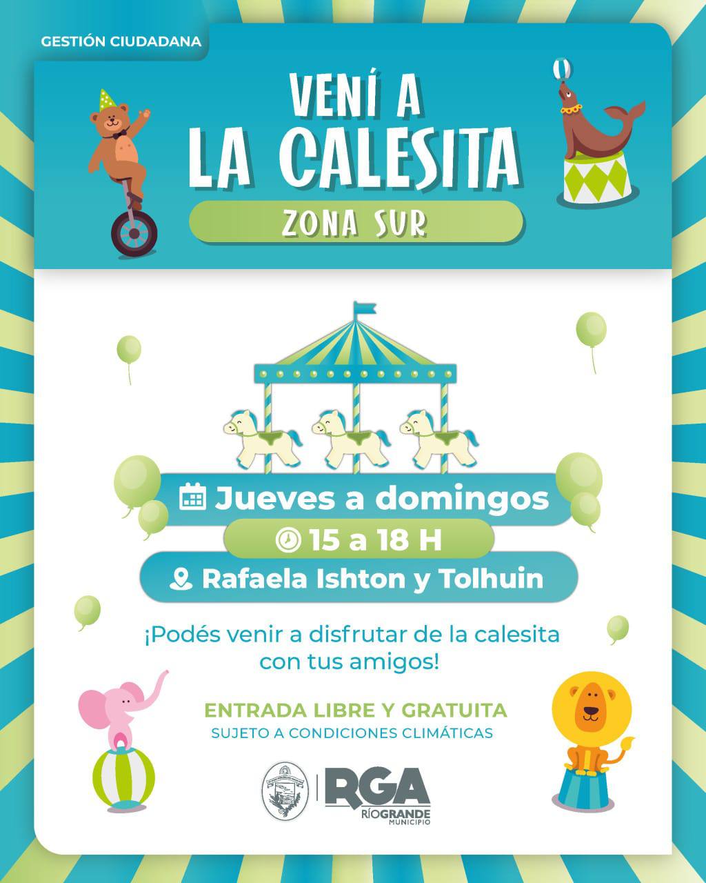 DISFRUTÁ DE LA CALESITA EN ZONA SUR